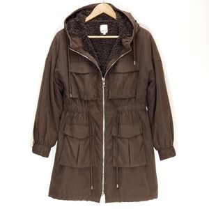 MPC | MINKPINK Sherpa Lined Hooded Utility Jacket Small